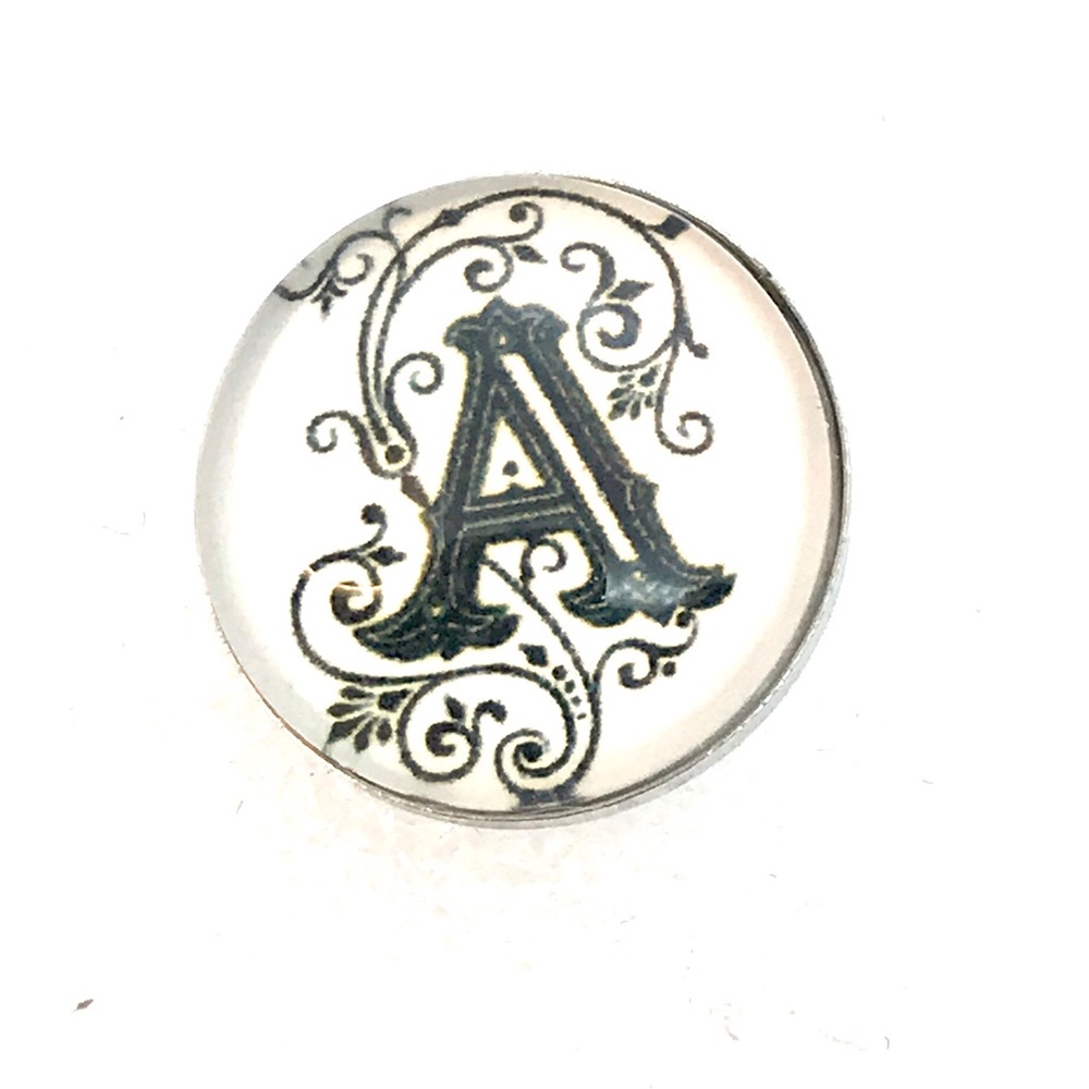 Letter A Snap 20mm button Gingersnaps ASN20